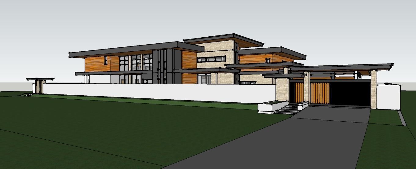 MID-CENTURY MODERN-CONTEMPORARY HOUSE 3D model_2