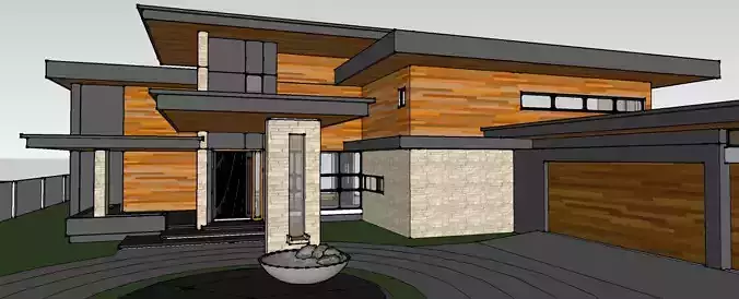 MID-CENTURY MODERN-CONTEMPORARY HOUSE 3D model