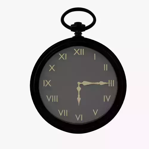 Classic black and gold wall clock03