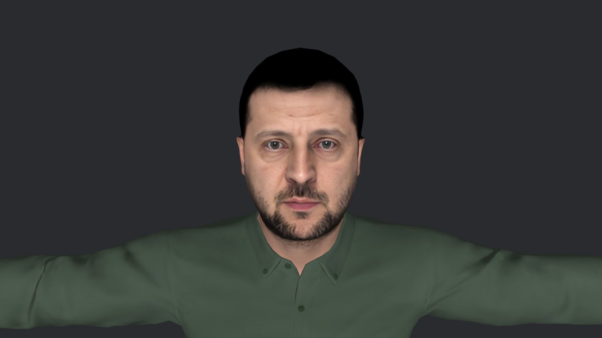 Volodymyr Zelenskyy Hyper Realistic Full Body Rigged Character 3D model_20