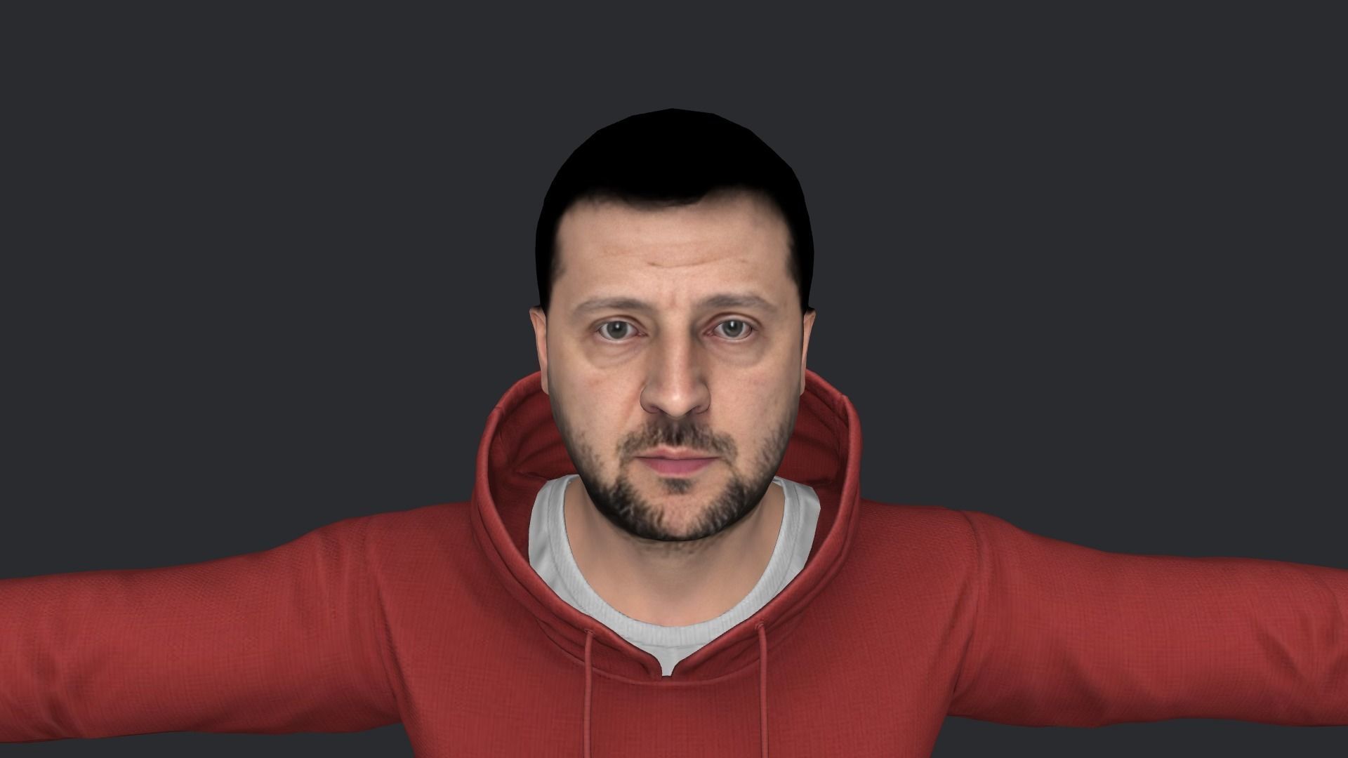 Volodymyr Zelenskyy Hyper Realistic Full Body Rigged Character 3D model_7