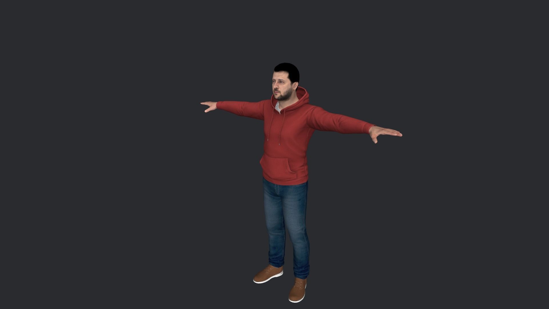 Volodymyr Zelenskyy Hyper Realistic Full Body Rigged Character 3D model_10