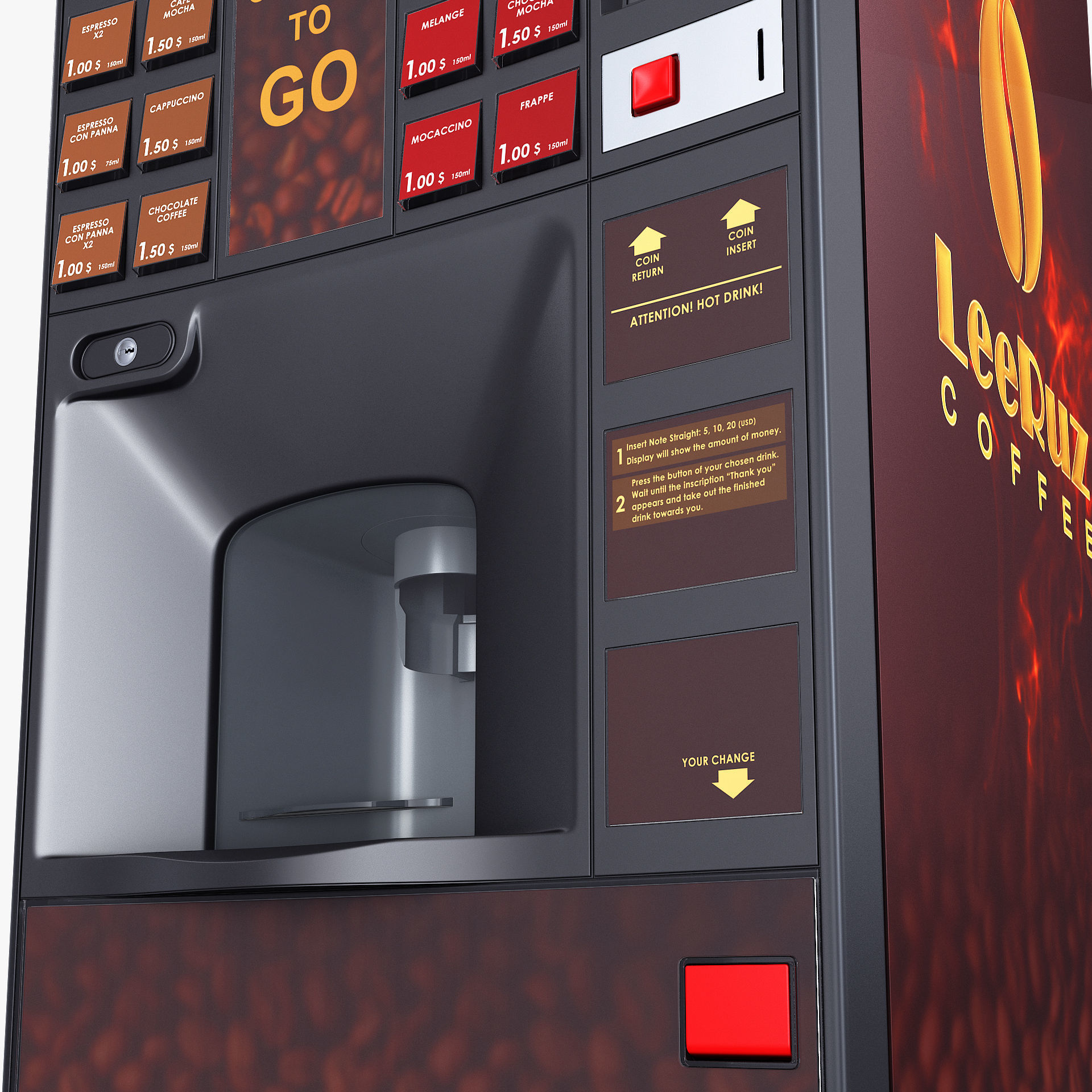 Coffee Vending Machine Luce X1 Pro ES M 1 3D model_9