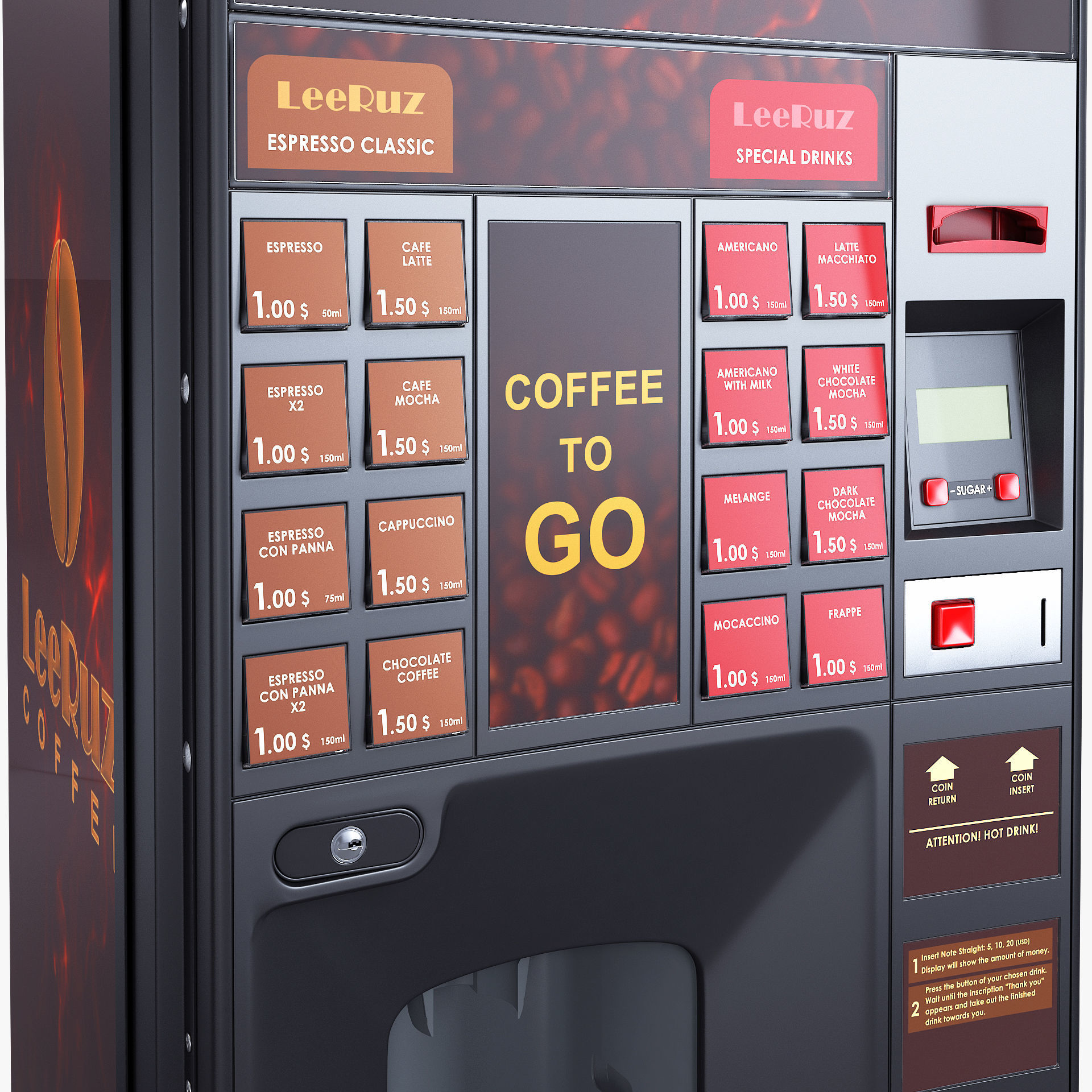 Coffee Vending Machine Luce X1 Pro ES M 1 3D model_8