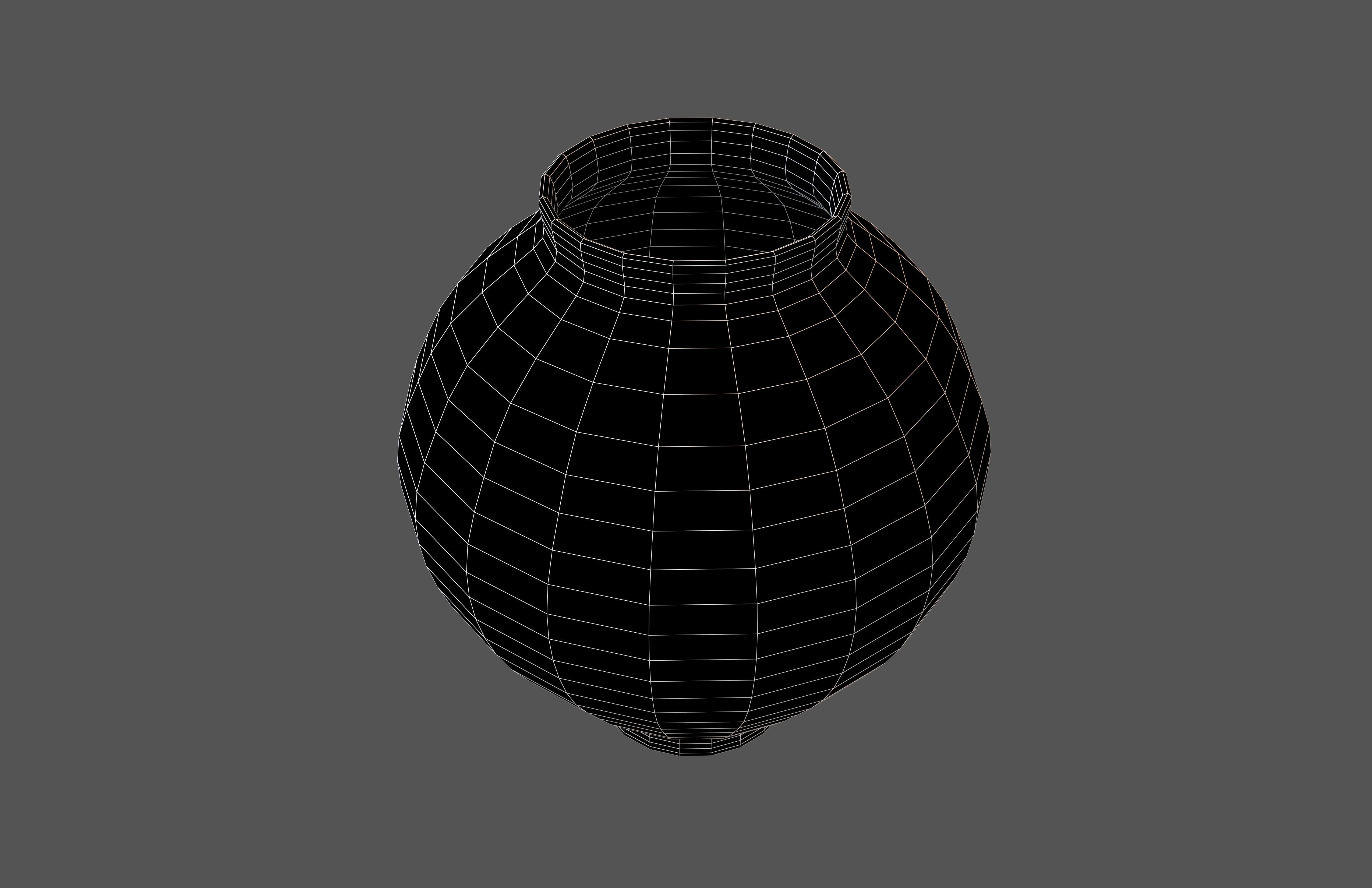 Porcelain Jars V1 001 Low-poly 3D model_6