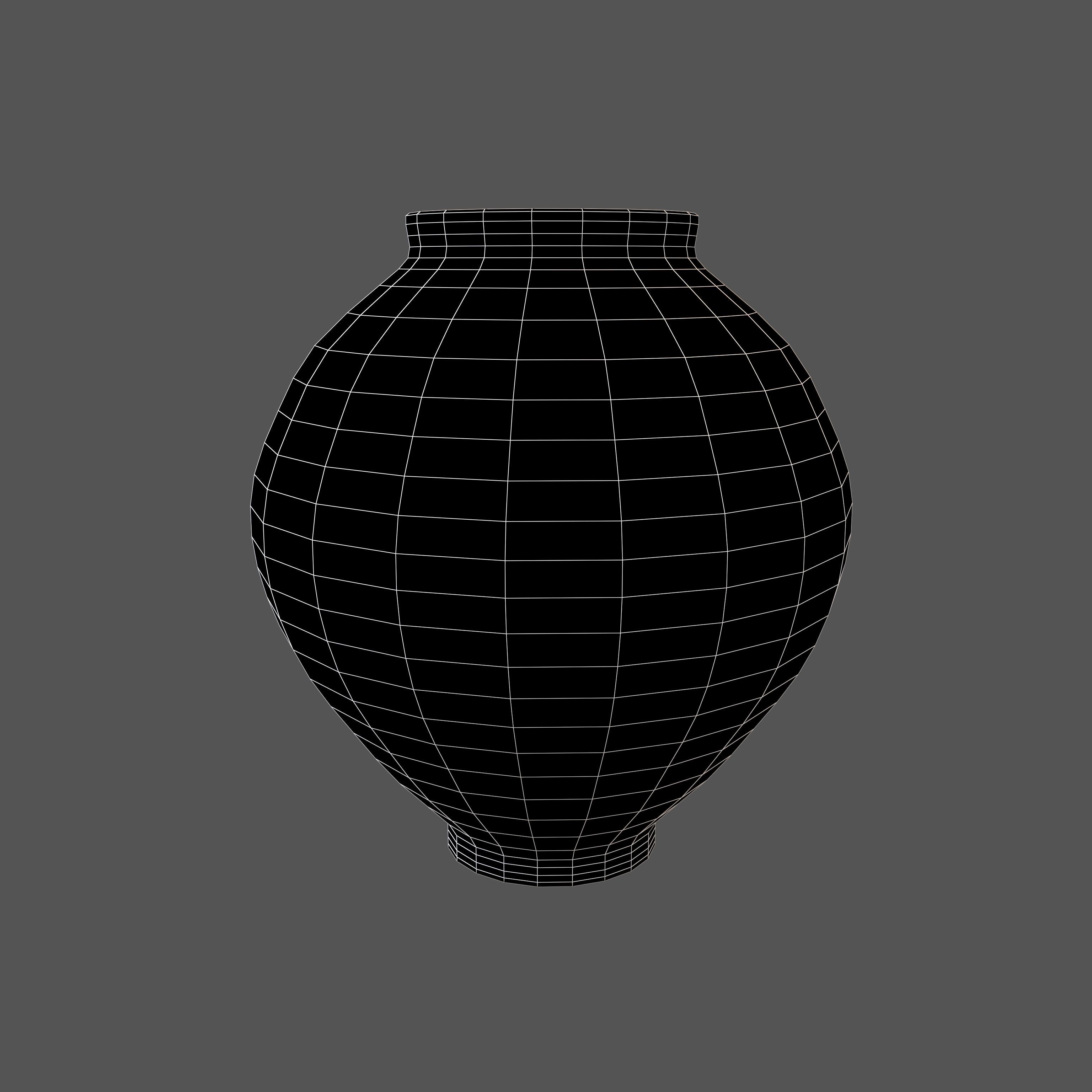 Porcelain Jars V1 002 Low-poly 3D model_4