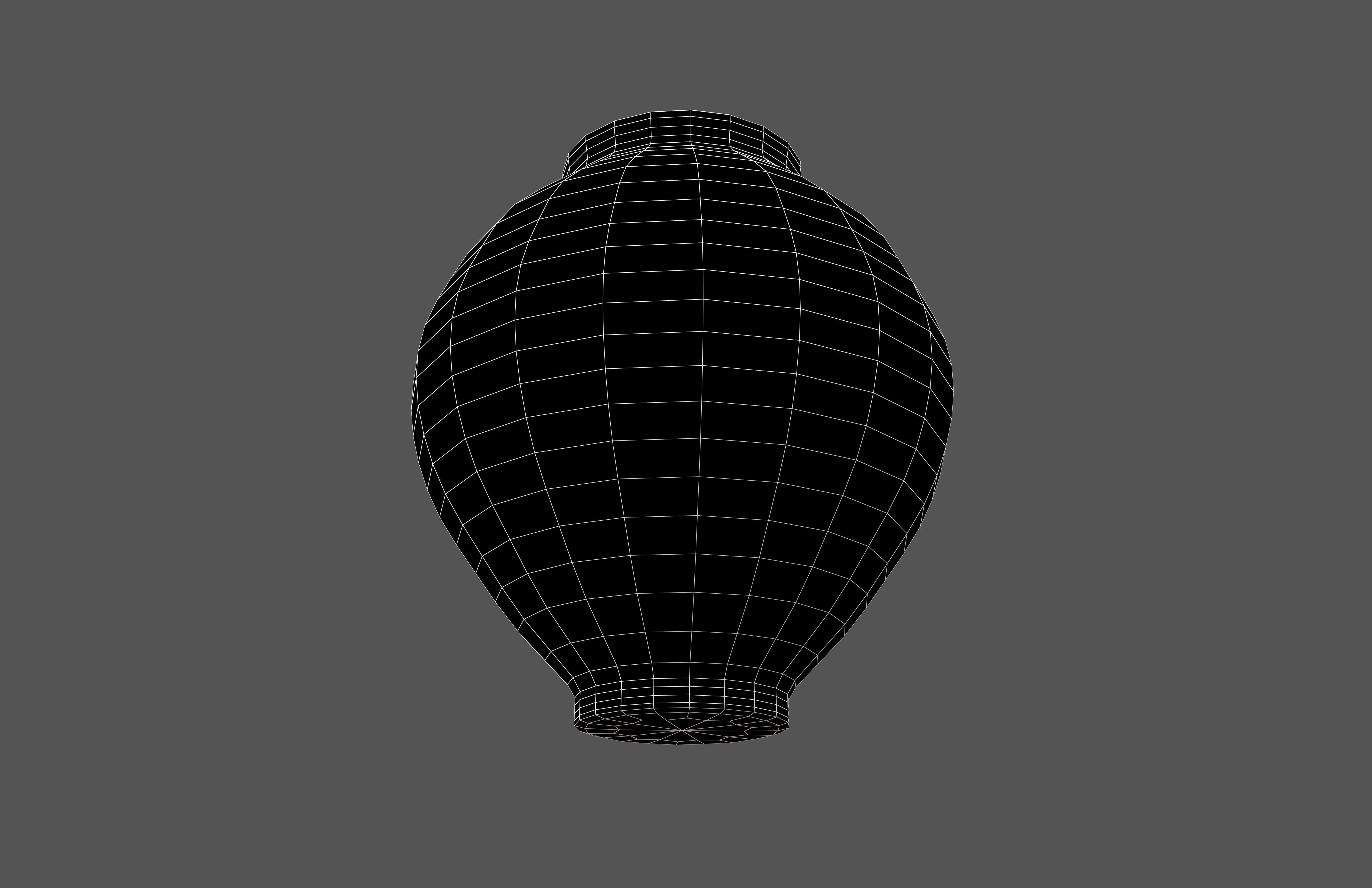 Porcelain Jars V1 002 Low-poly 3D model_6