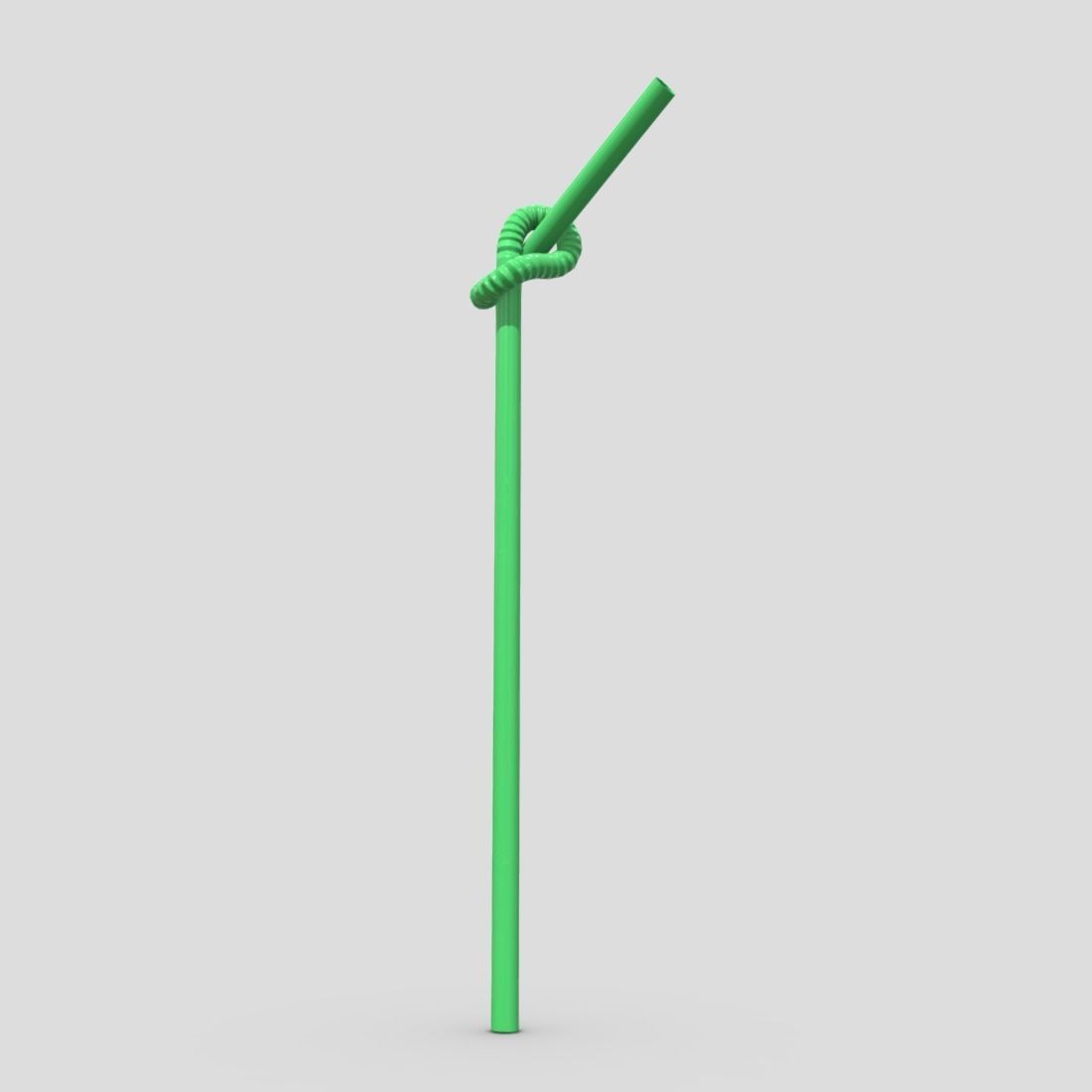 Drinking Straw 3 Low-poly 3D model_11