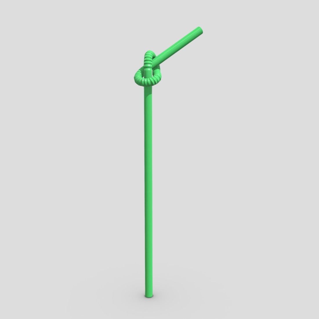 Drinking Straw 3 Low-poly 3D model_3
