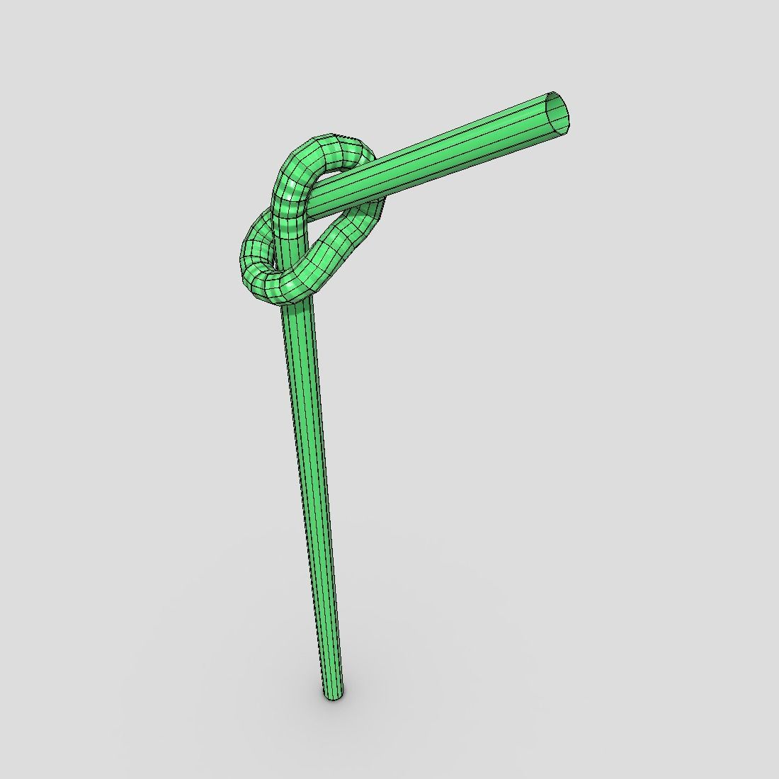 Drinking Straw 3 Low-poly 3D model_6