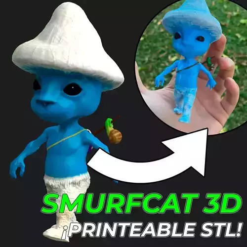 SMURFCAT - GATO PITUFO  3D print model