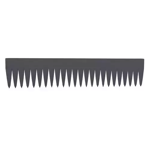 Wide Tooth Comb v1 001 Low-poly 3D model