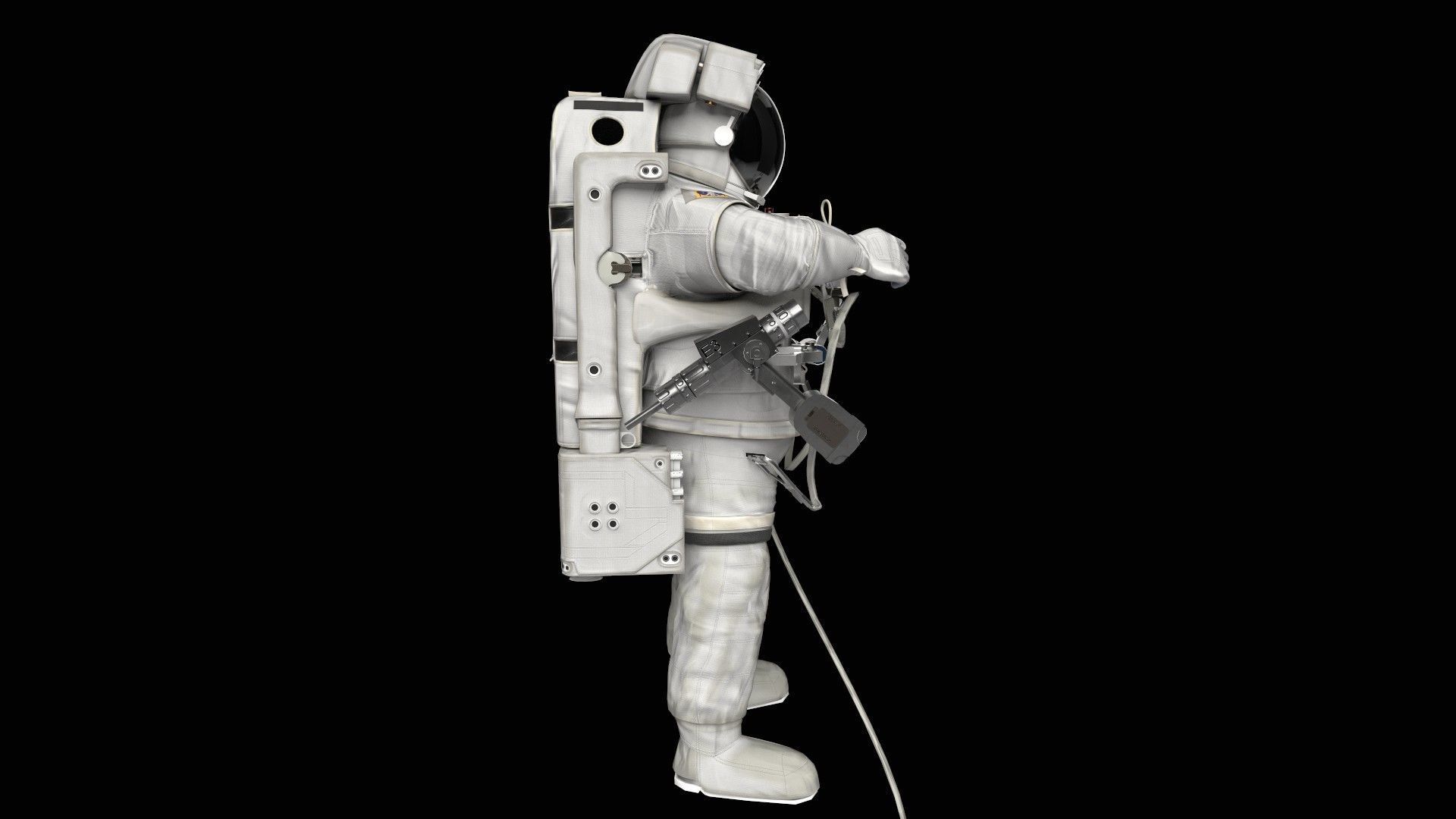 NASA Astronaut  Space Suit Extravehicular Mobility Unit  EMU 3D model_9