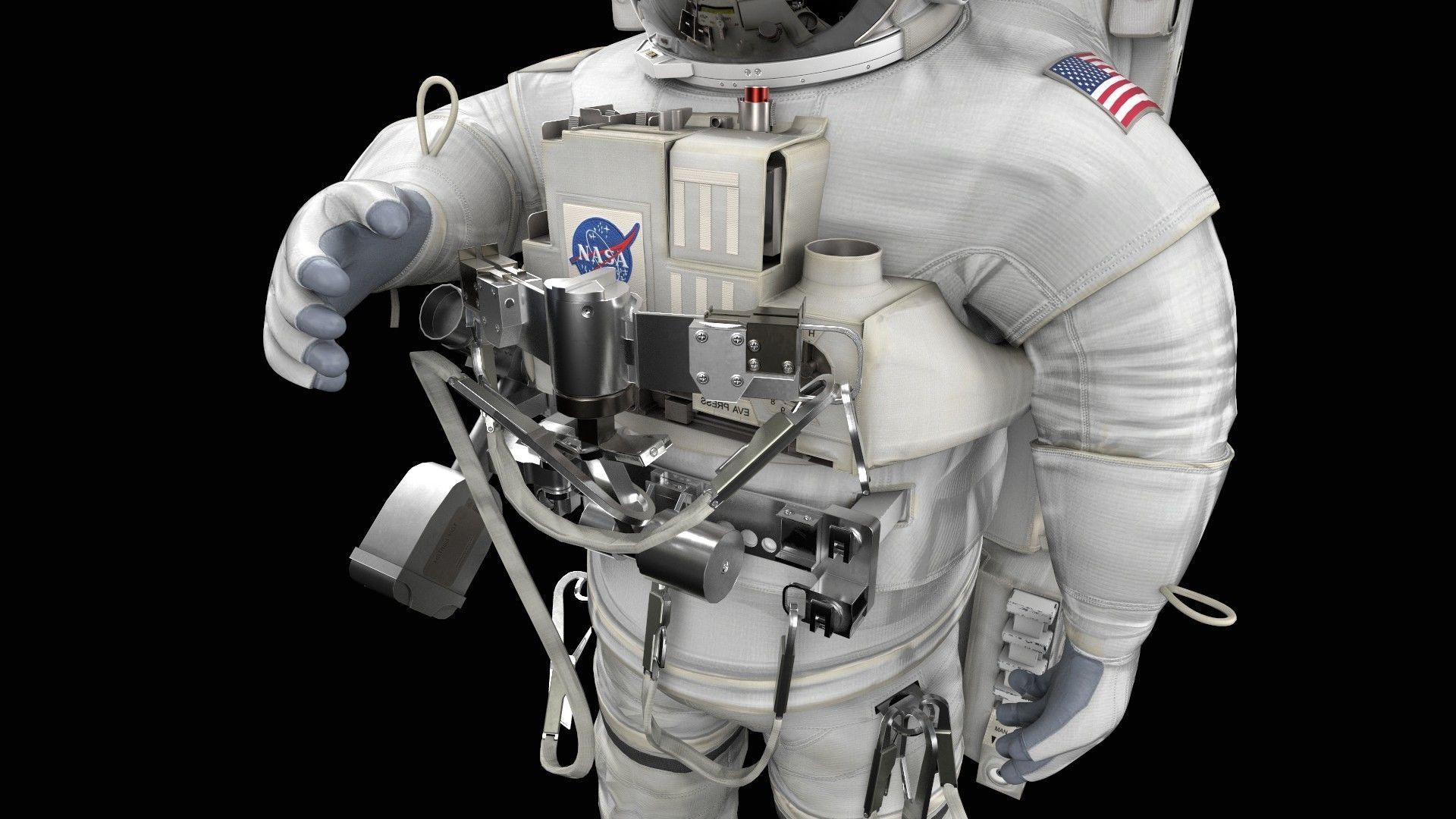 NASA Astronaut  Space Suit Extravehicular Mobility Unit  EMU 3D model_11
