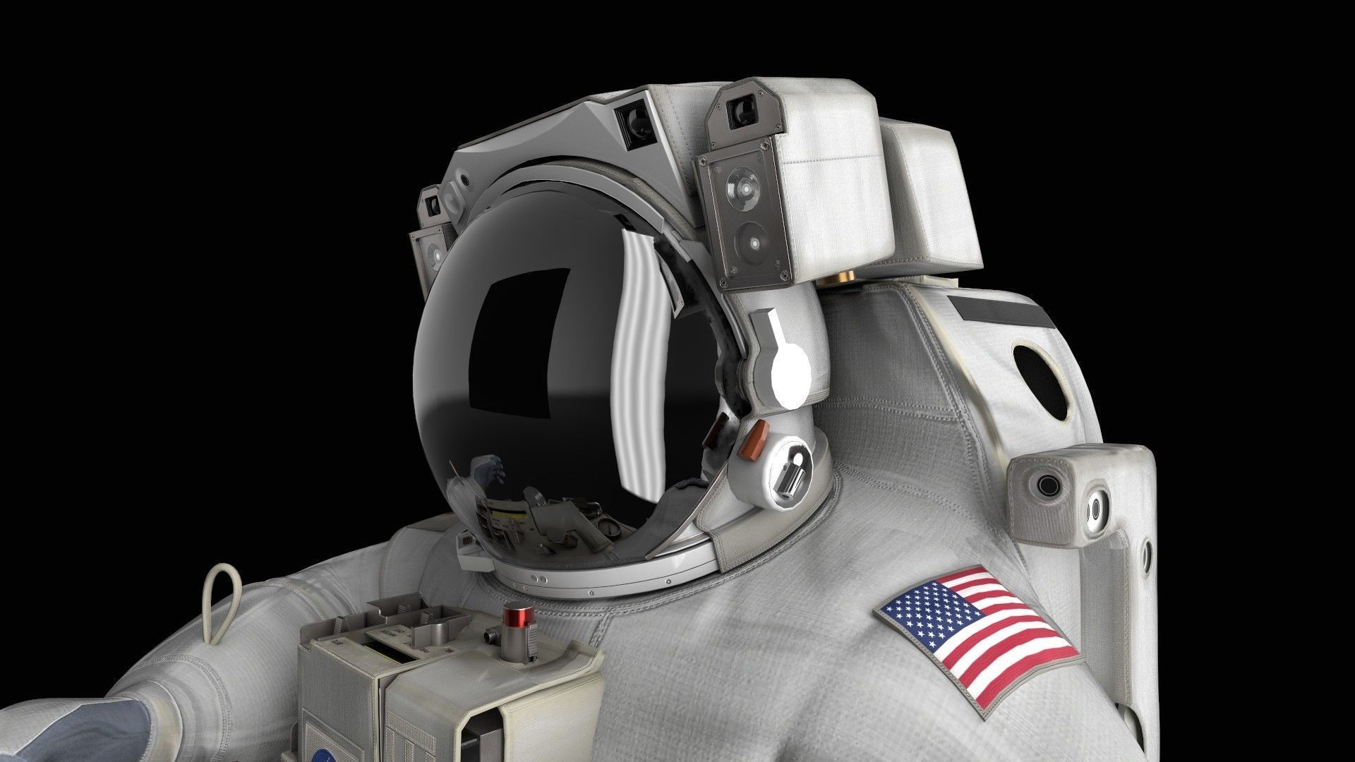 NASA Astronaut  Space Suit Extravehicular Mobility Unit  EMU 3D model_14