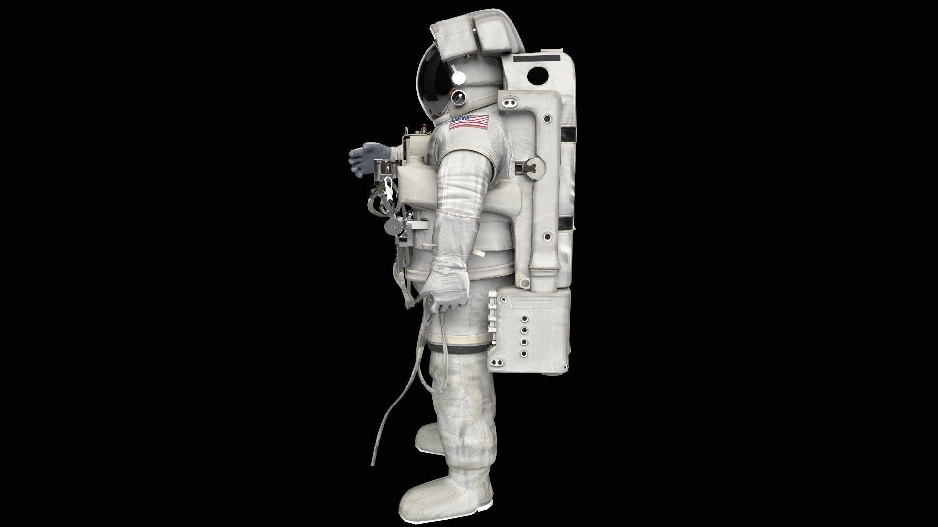 NASA Astronaut  Space Suit Extravehicular Mobility Unit  EMU 3D model_8