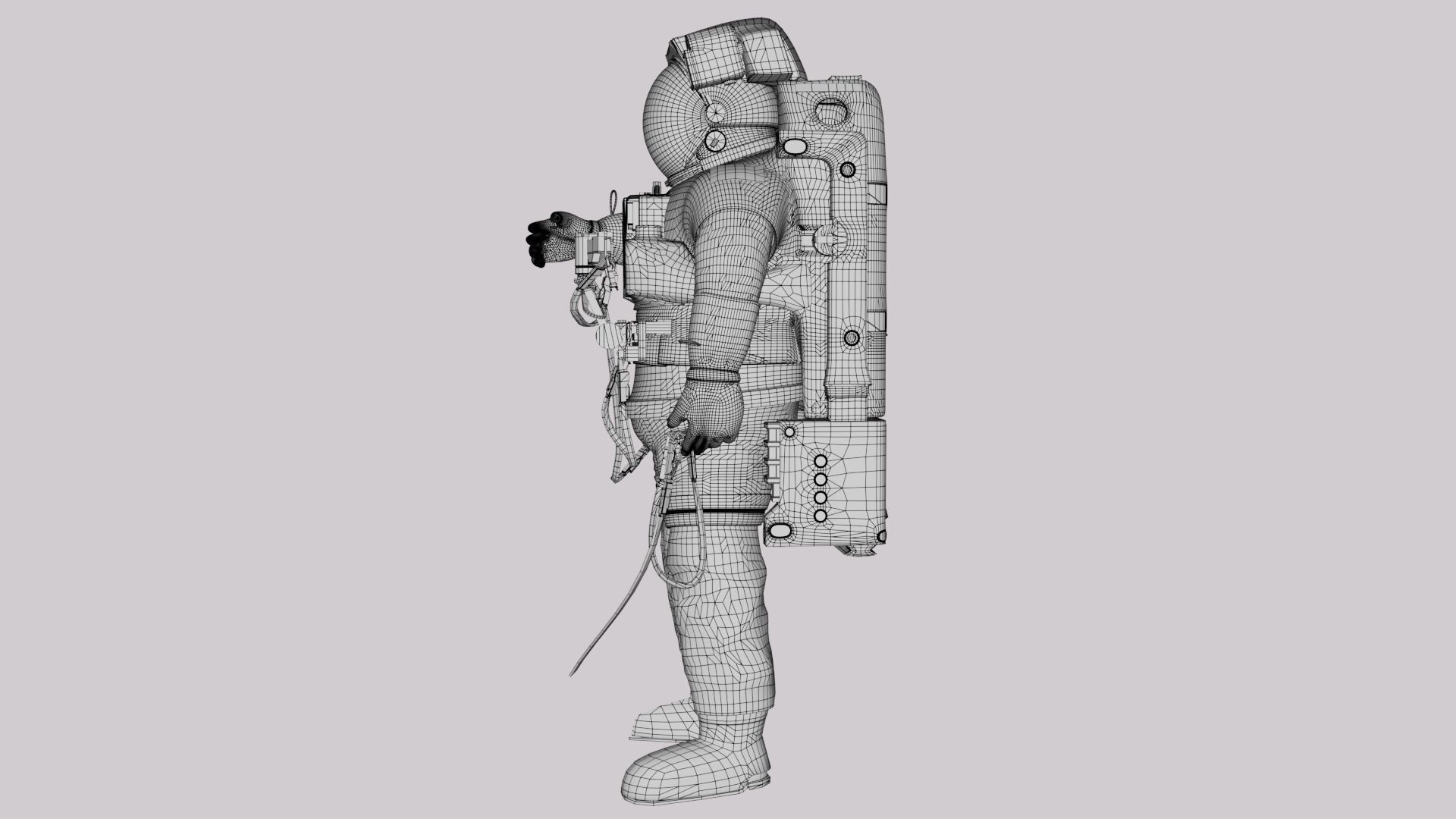 NASA Astronaut  Space Suit Extravehicular Mobility Unit  EMU 3D model_5