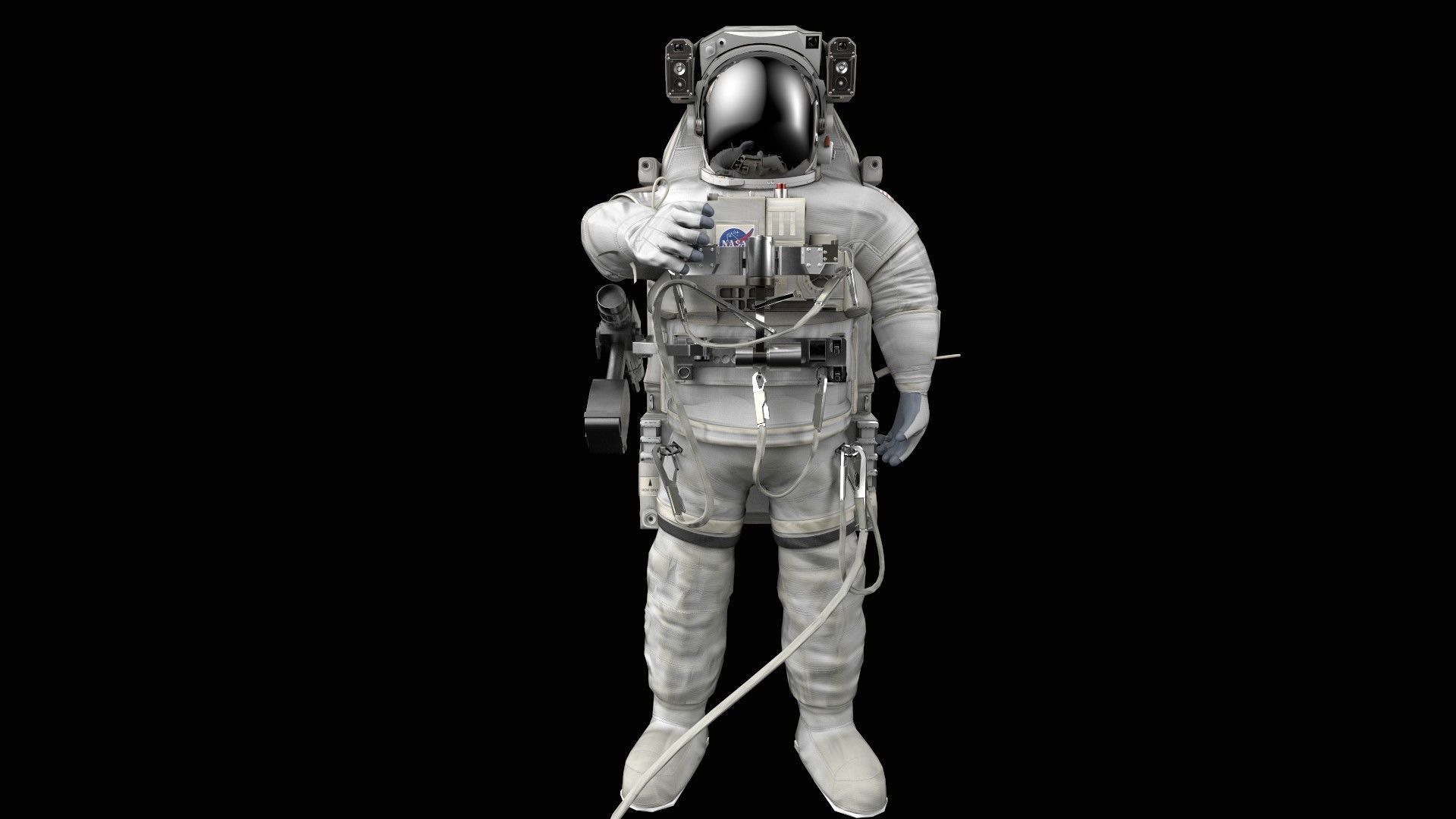 NASA Astronaut  Space Suit Extravehicular Mobility Unit  EMU 3D model_10