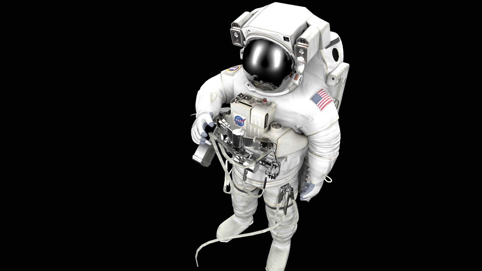 NASA Astronaut  Space Suit Extravehicular Mobility Unit  EMU 3D model_12
