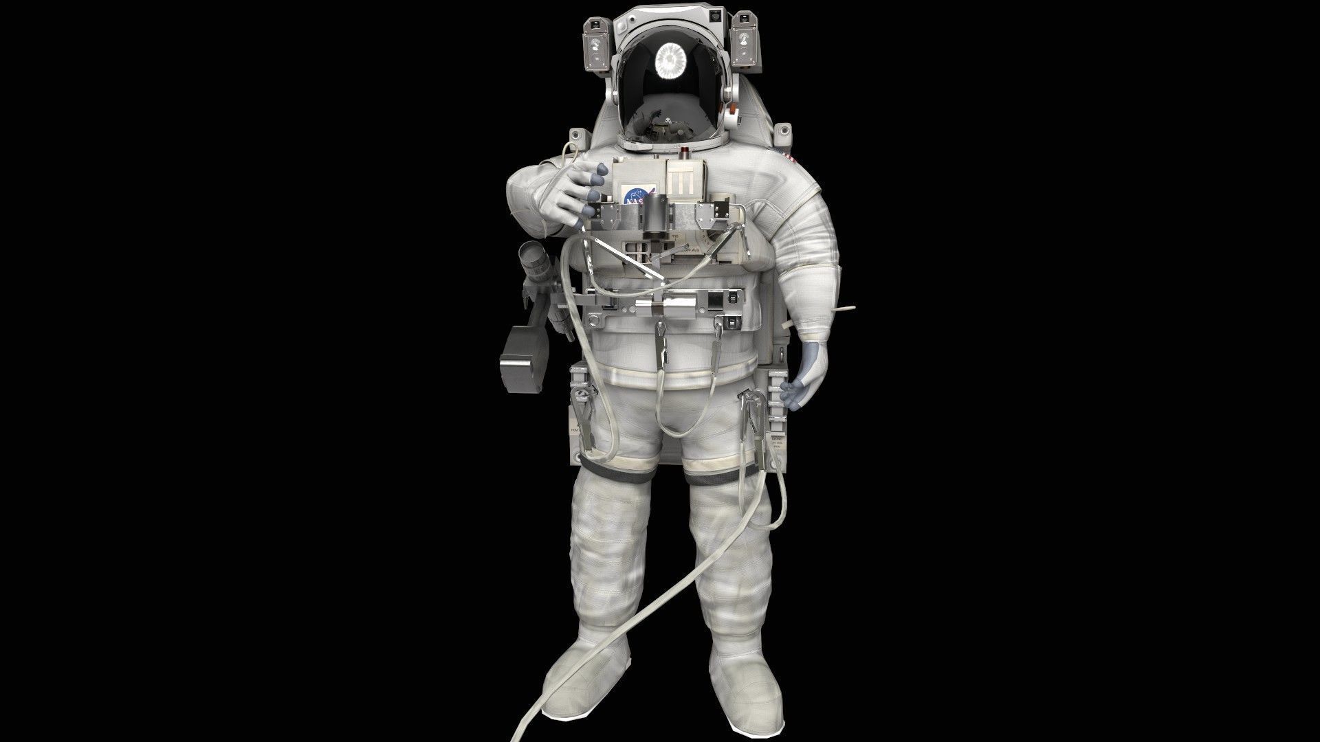NASA Astronaut  Space Suit Extravehicular Mobility Unit  EMU 3D model_2
