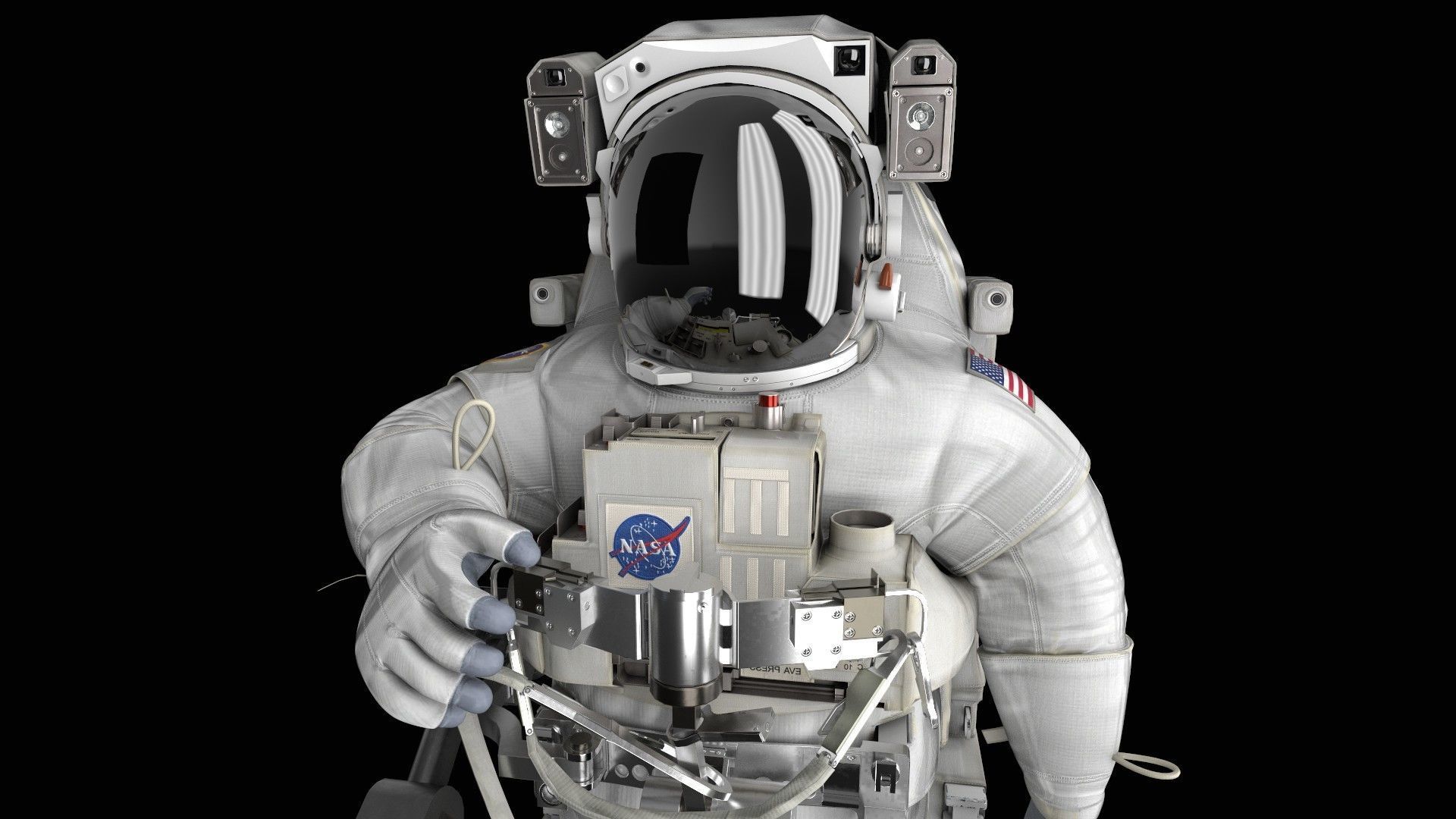 NASA Astronaut  Space Suit Extravehicular Mobility Unit  EMU 3D model_13