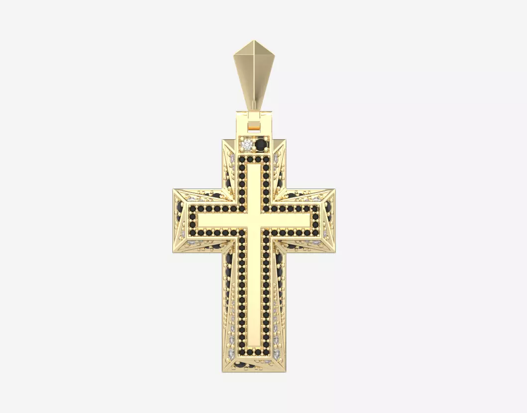 gold cross 3D print model