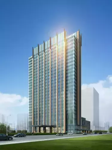 3Dmax fashion city commercial square building 326