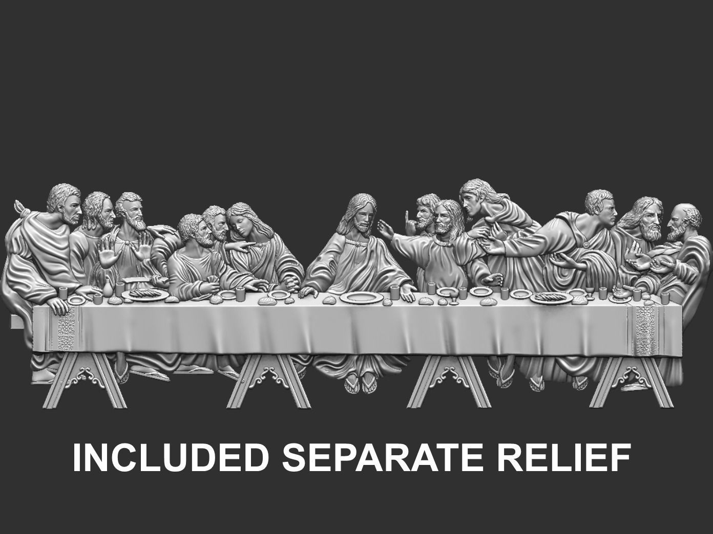 Last Supper Sagrada Comunion Santa Ceia 3D print model_4