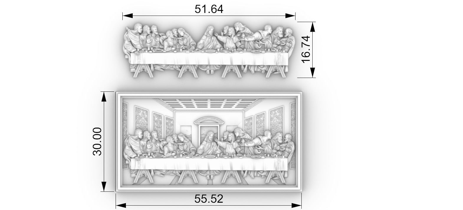 Last Supper Sagrada Comunion Santa Ceia 3D print model_8