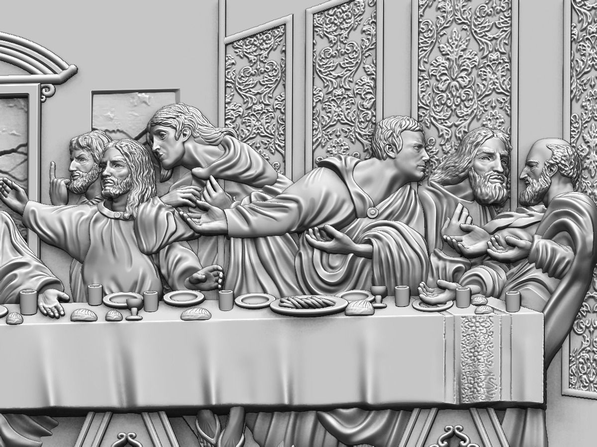 Last Supper Sagrada Comunion Santa Ceia 3D print model_3