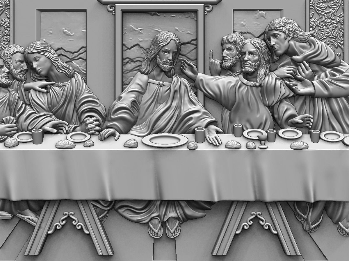 Last Supper Sagrada Comunion Santa Ceia 3D print model_2
