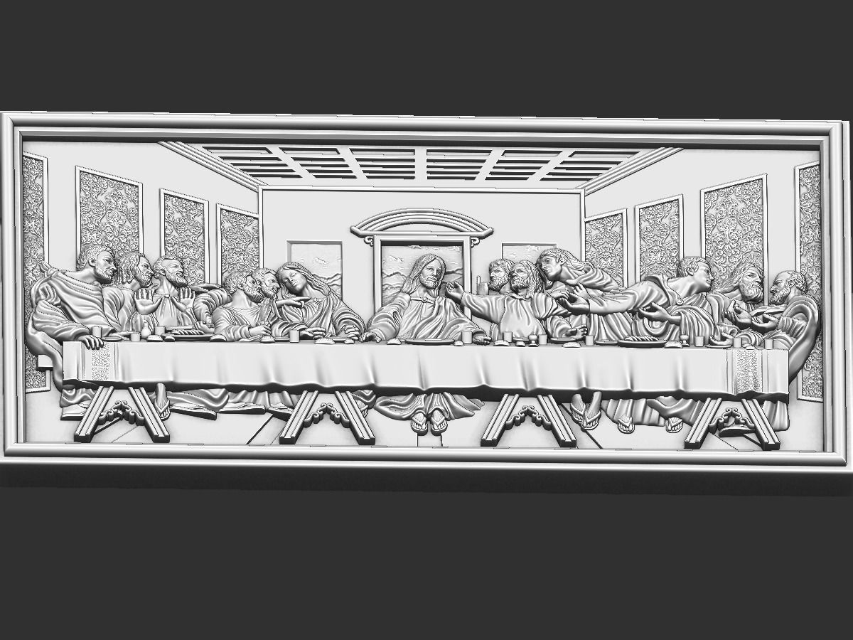 Last Supper Sagrada Comunion Santa Ceia 3D print model_14