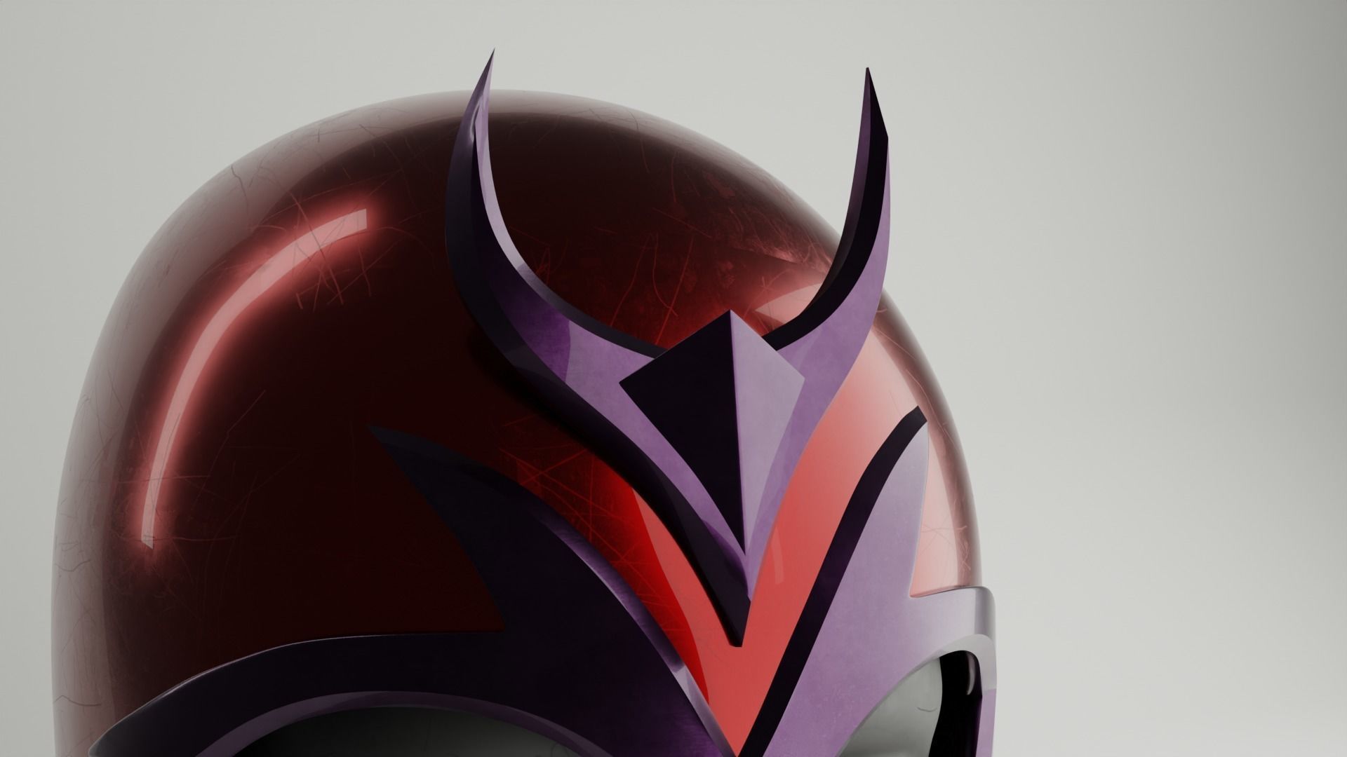 Magneto Helmet 3D print model_2