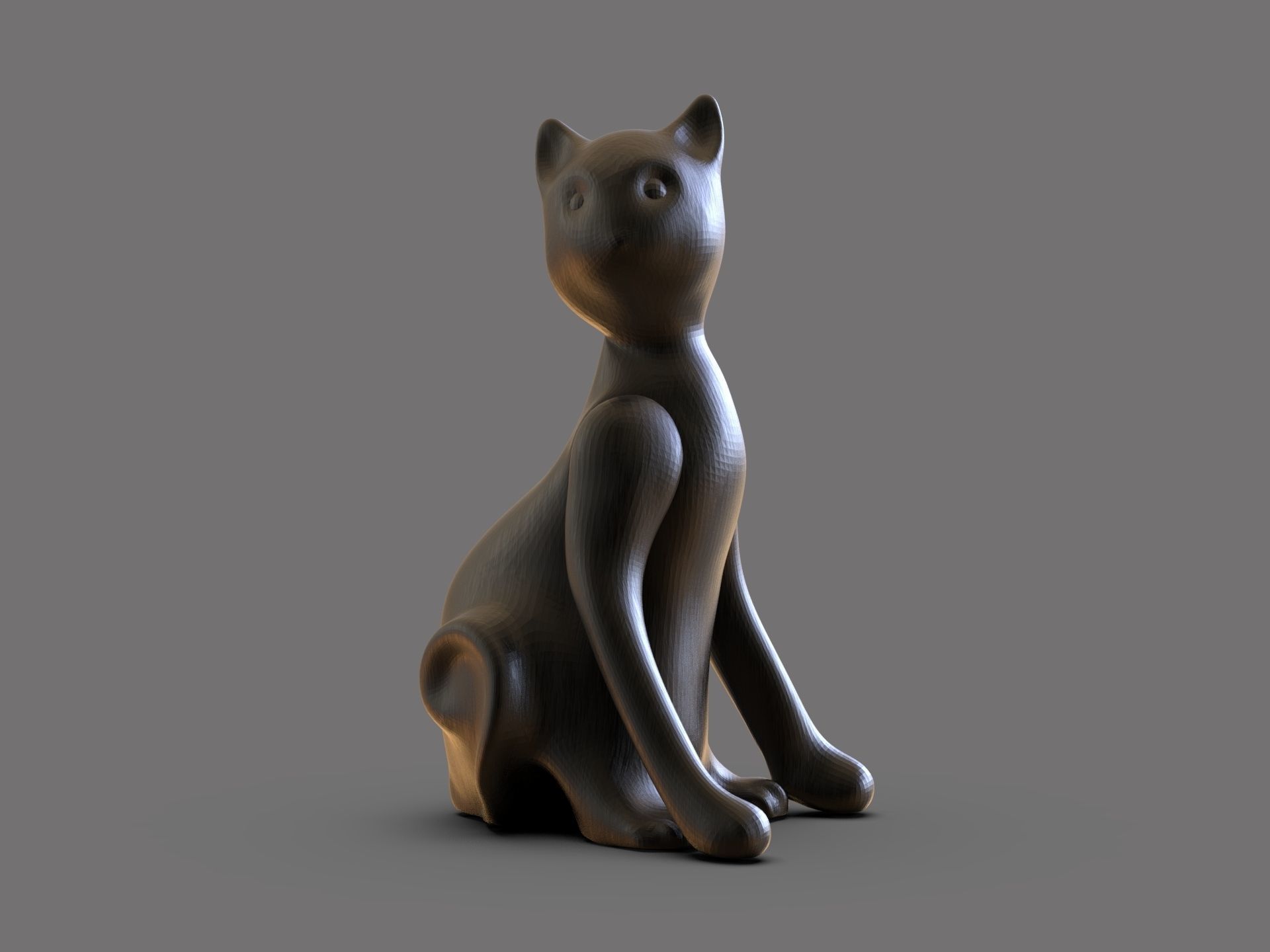 Cat Figurine 3D print model_2