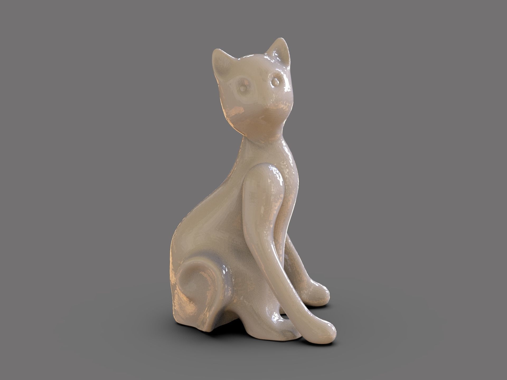 Cat Figurine 3D print model_4