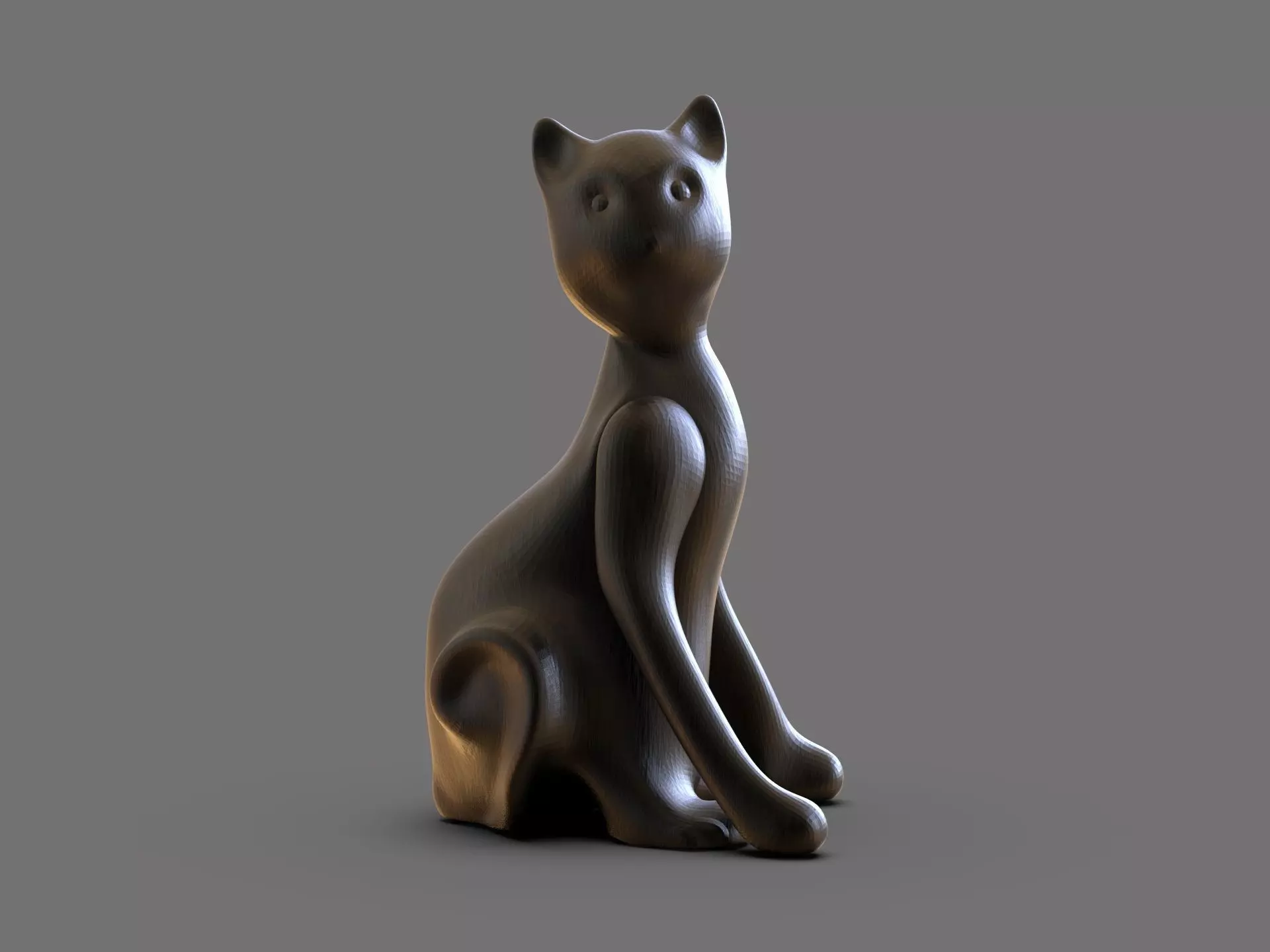 Cat Figurine 3D print model_0