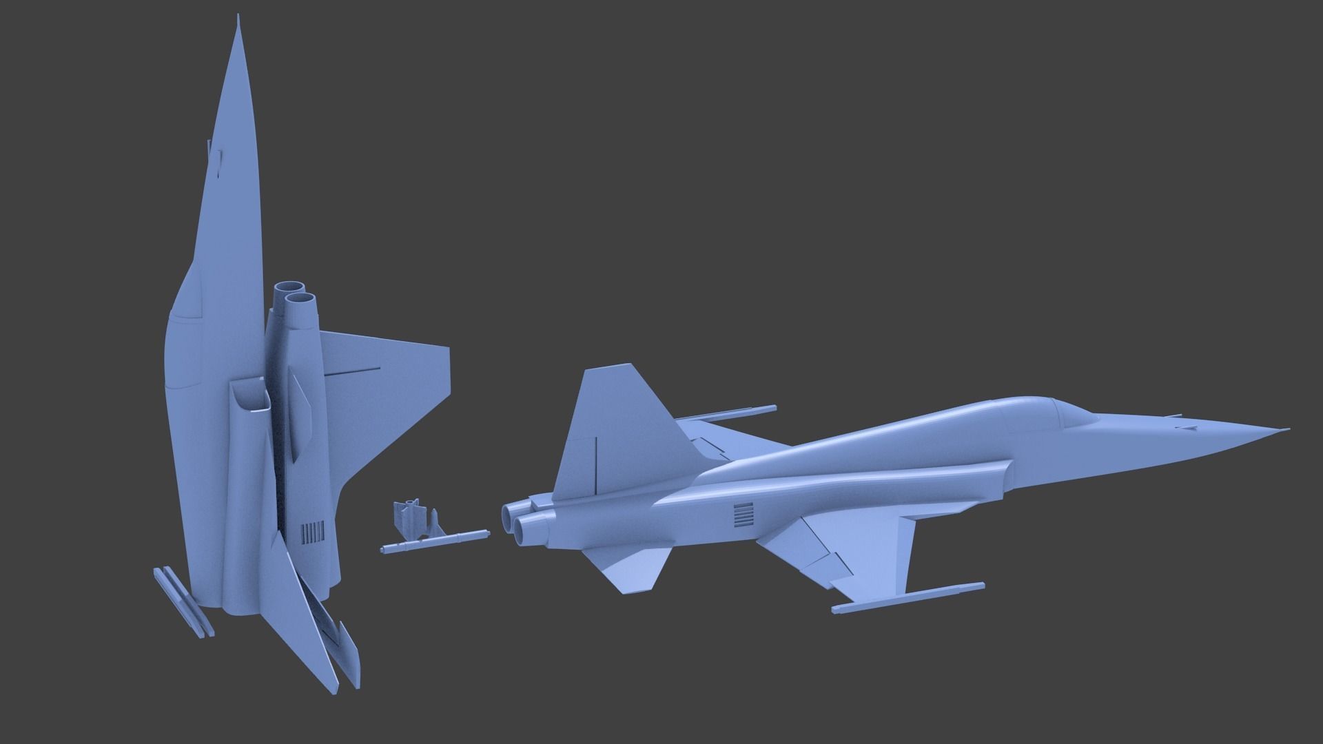 F-5E  TigerII  topgun mig-28 3D print model_5