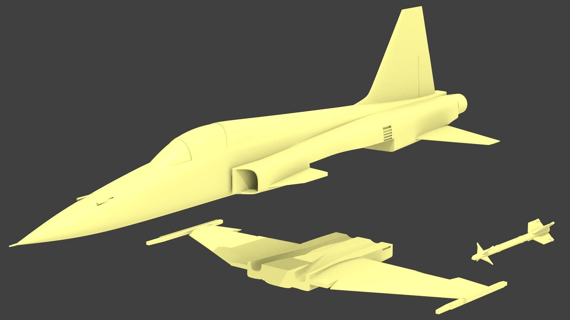 F-5E  TigerII  topgun mig-28 3D print model_7