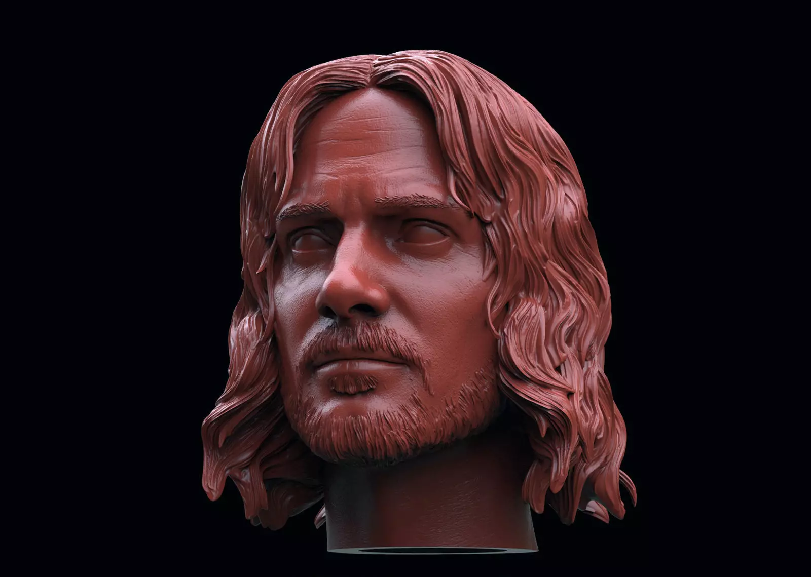Aragorn -Viggo Mortensen Head 3D print model