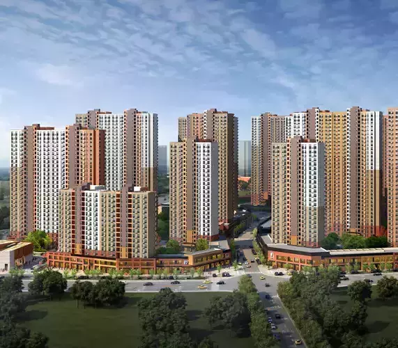 3Dmax fashion city commercial square building 340