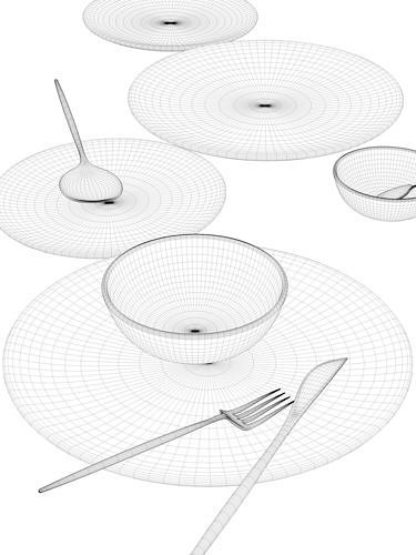 Tableware Set 14 3D model 5