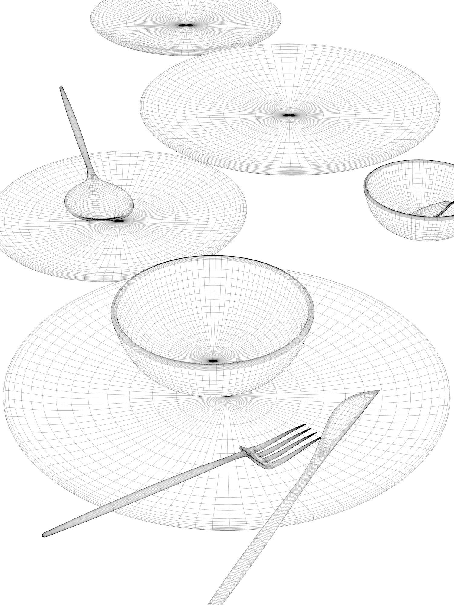 Tableware Set 14 3D model_4
