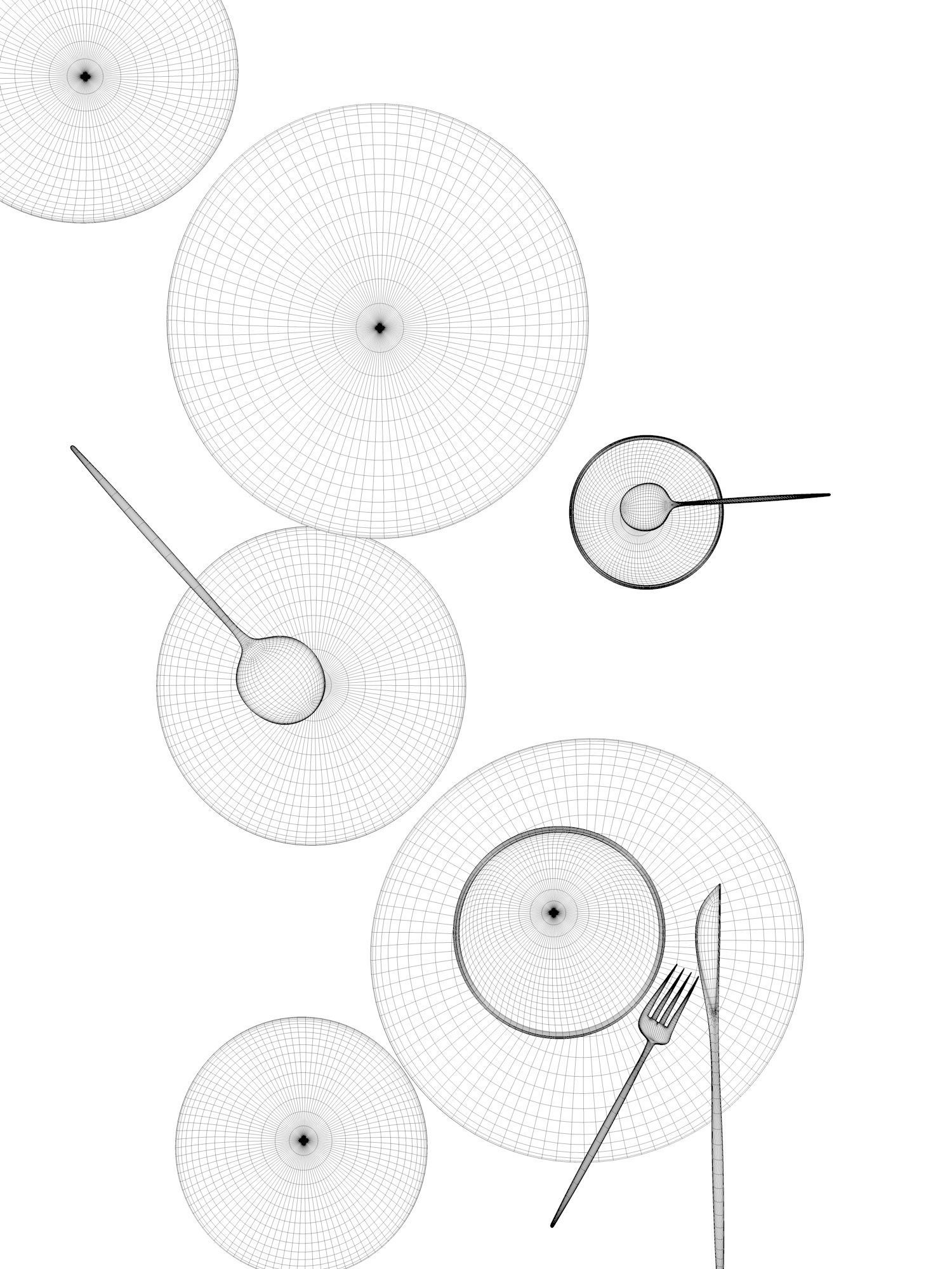 Tableware Set 14 3D model_3