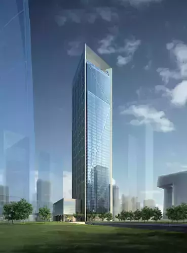 3Dmax fashion city commercial square building 344