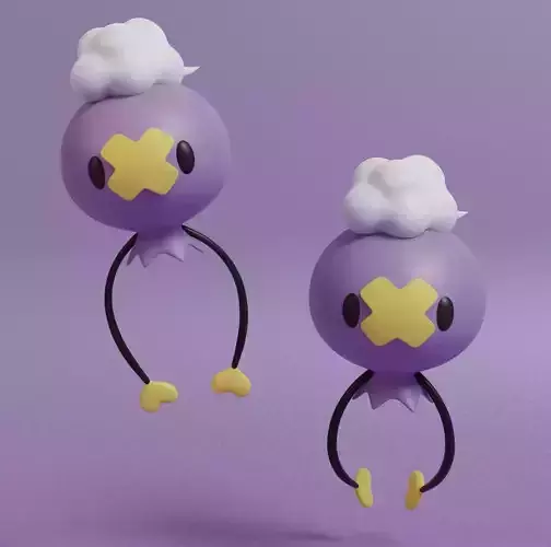 Pokemon - Drifloon with 2 poses