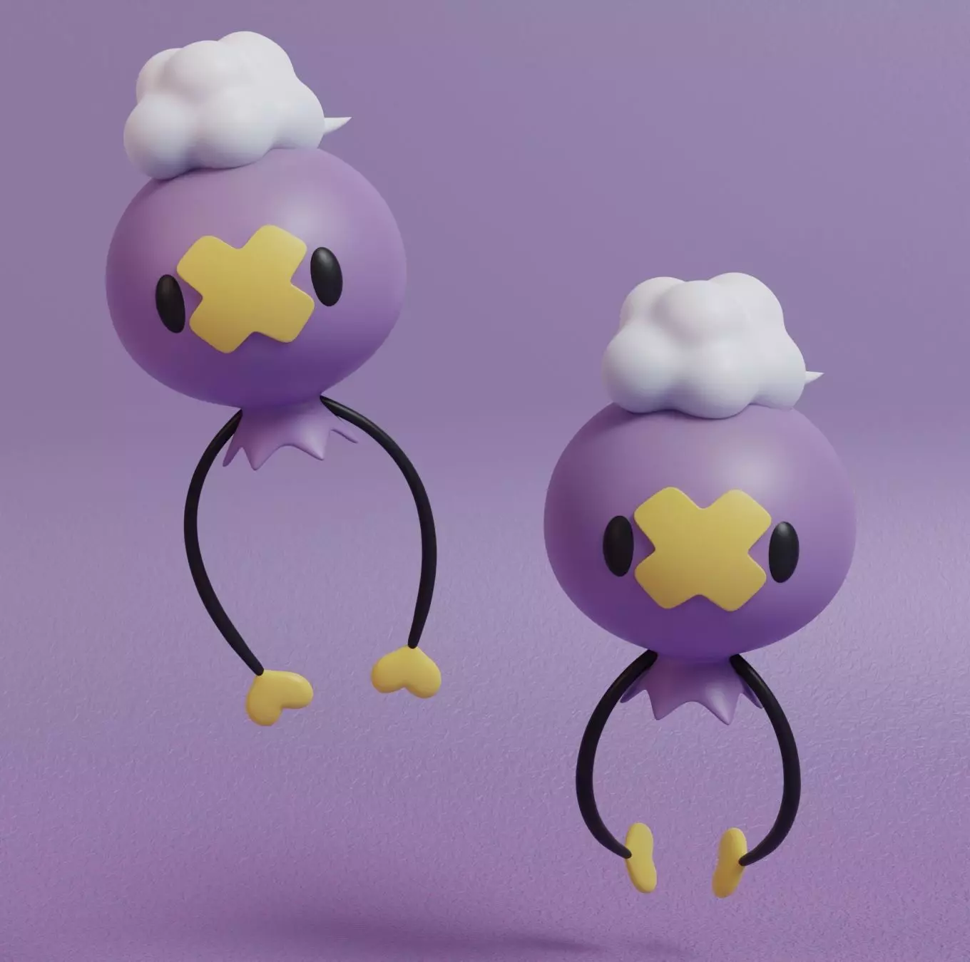 Pokemon - Drifloon with 2 poses 3D print model_0