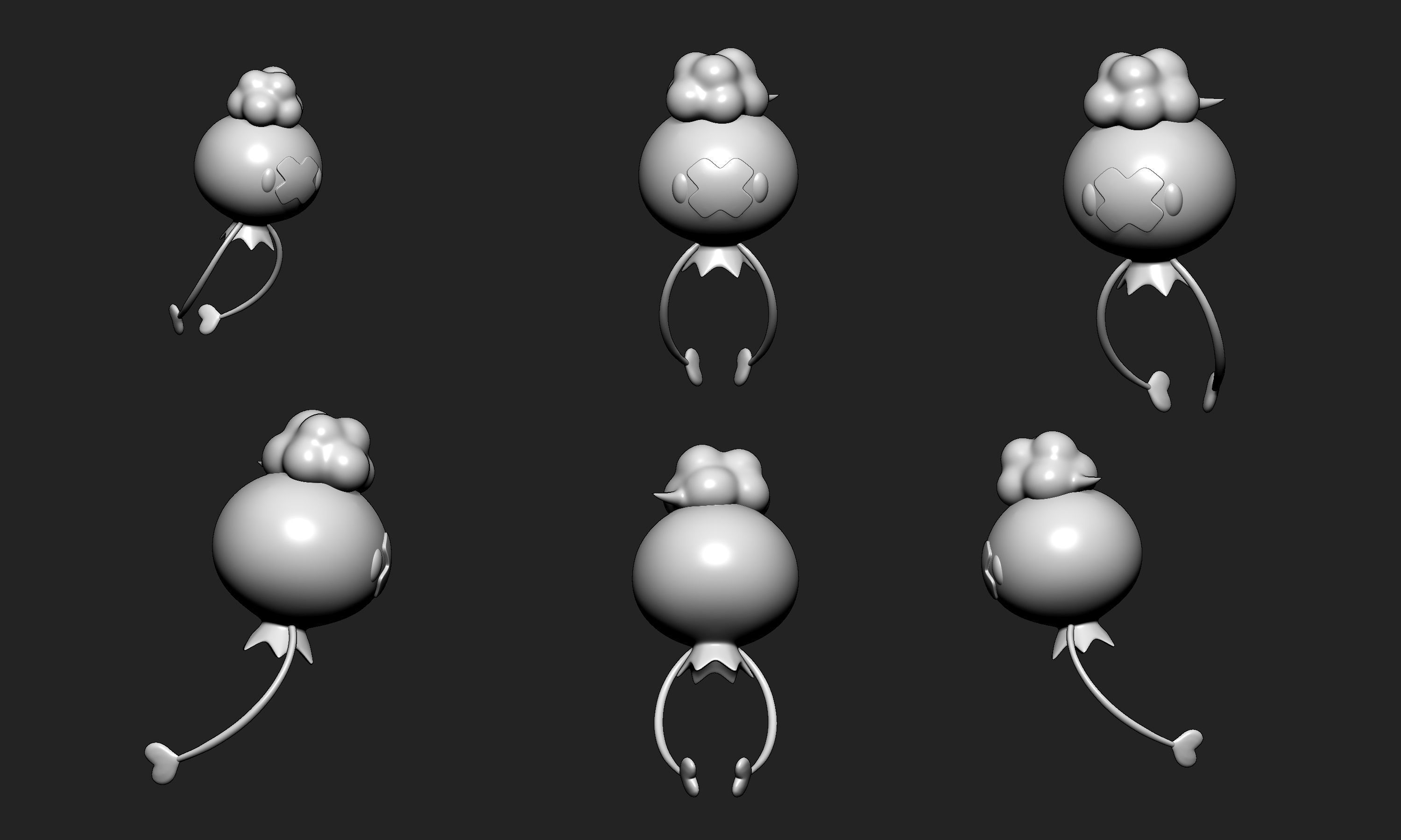 Pokemon - Drifloon with 2 poses 3D print model_3