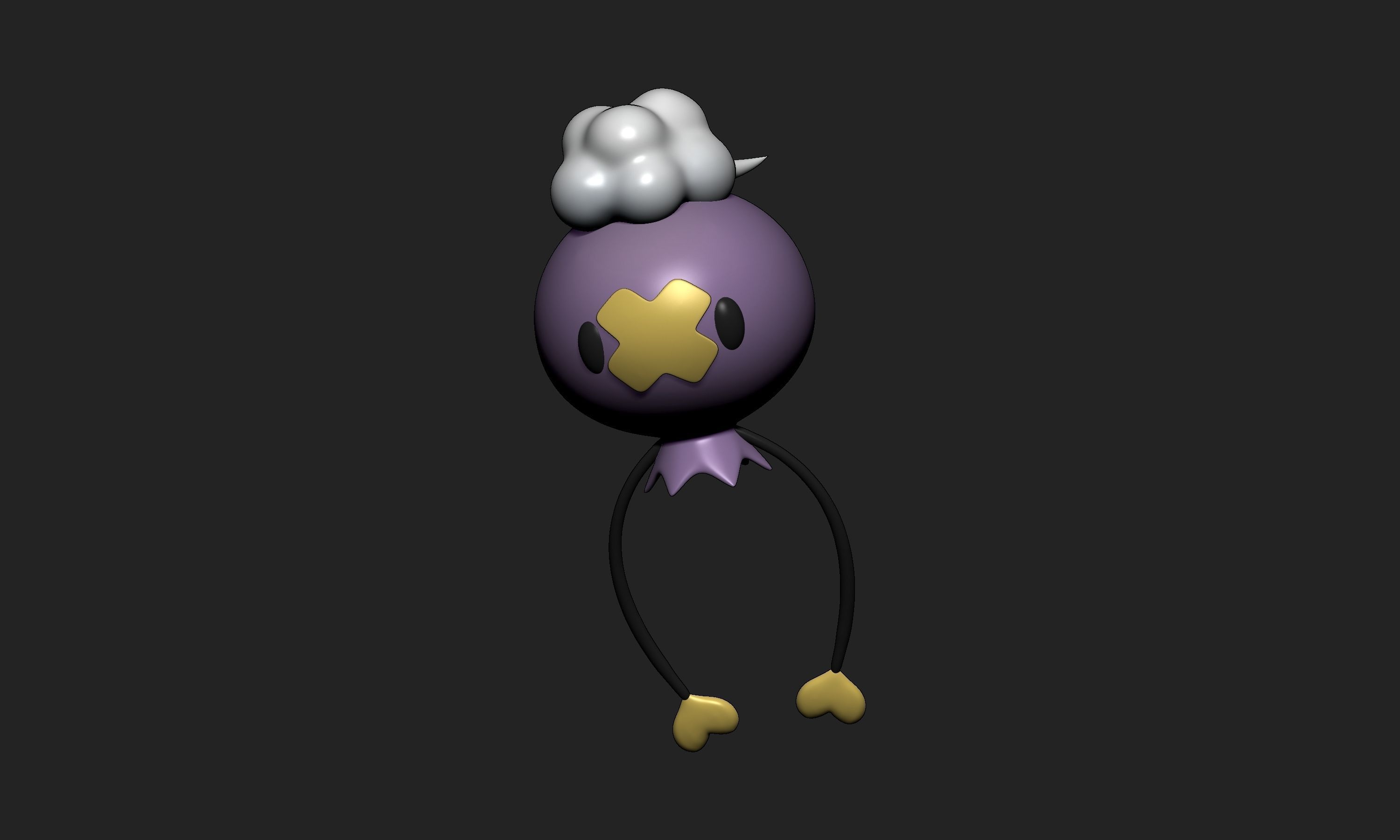 Pokemon - Drifloon with 2 poses 3D print model_5