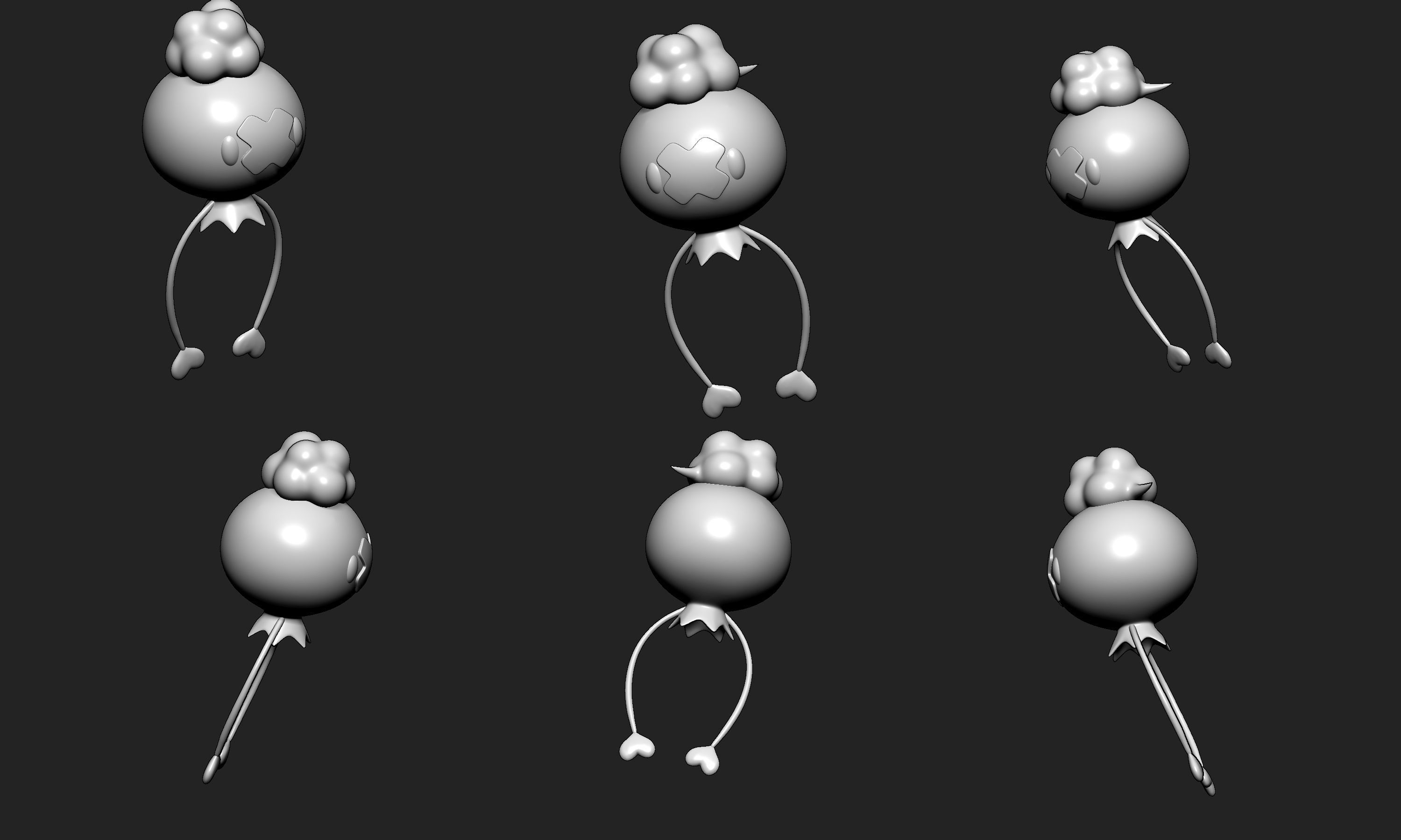Pokemon - Drifloon with 2 poses 3D print model_7
