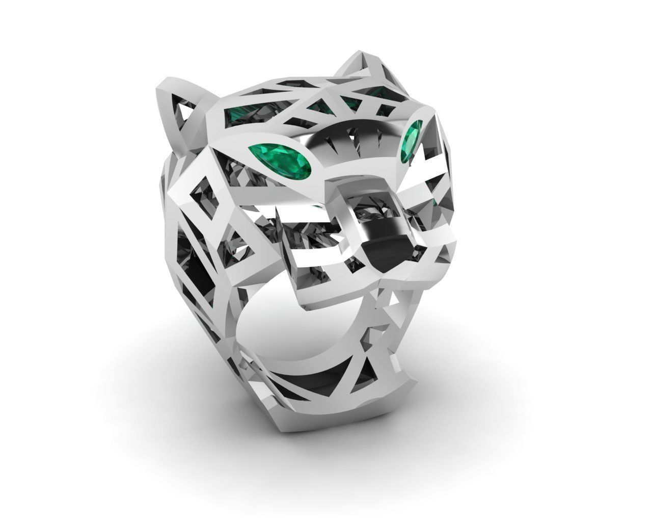 Tiger Leopard Rings 3D print model_1